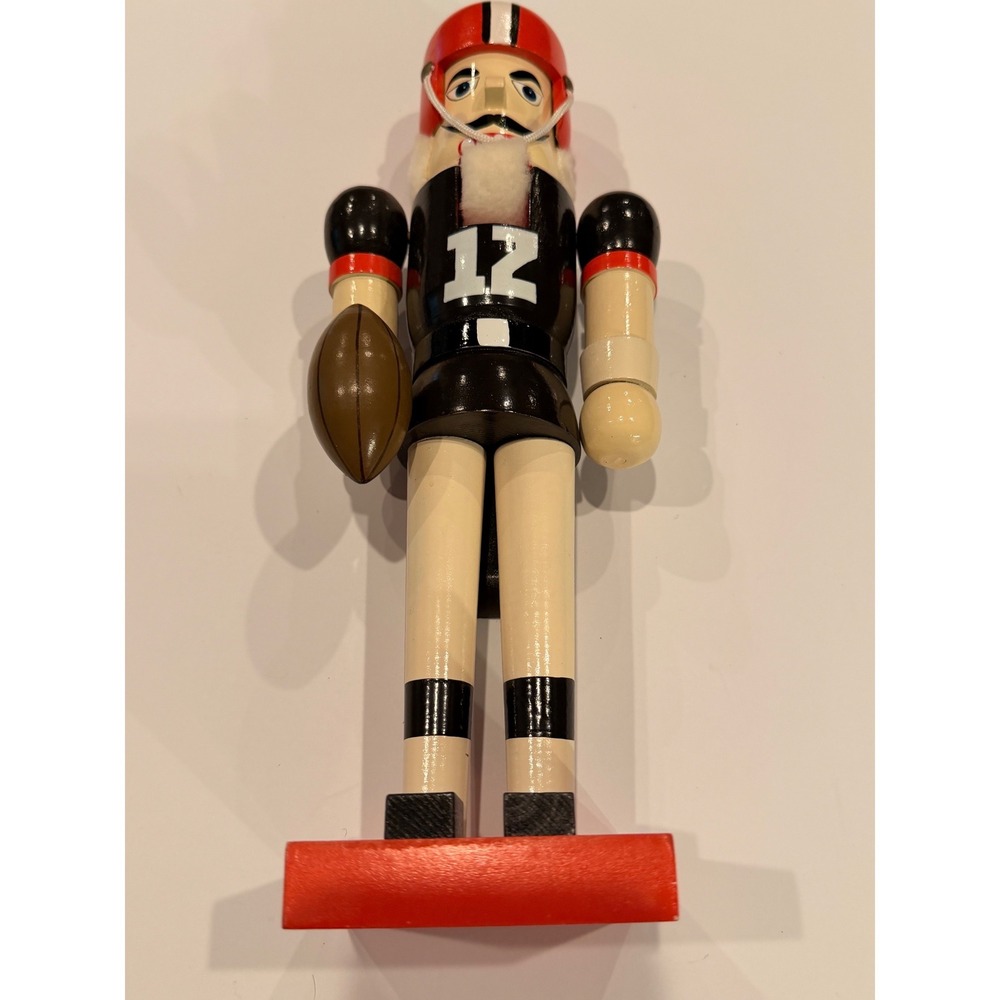 NFL Cleveland Browns Football Player Nutcracker Number 12 Wooden Holiday Decor